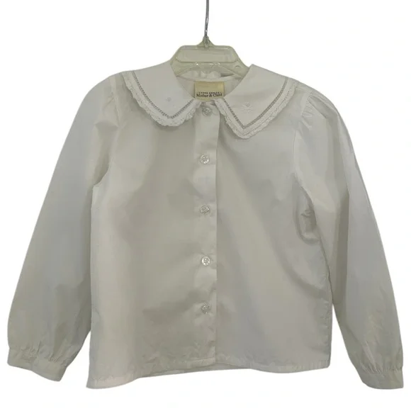 Vintage Laura Ashley ‘Mother & Child’ Blouse with Lace Trim Peter Pan Collar - Picture 9 of 10